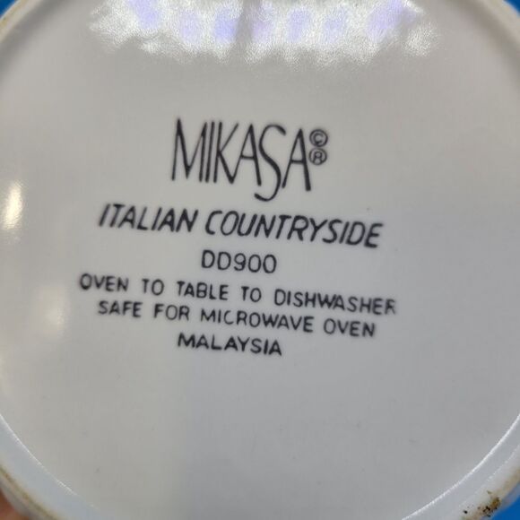 Mikasa Italian Countryside DP900 White 7 1/8  Medium Cannister & Lid EC - Picture 9 of 11